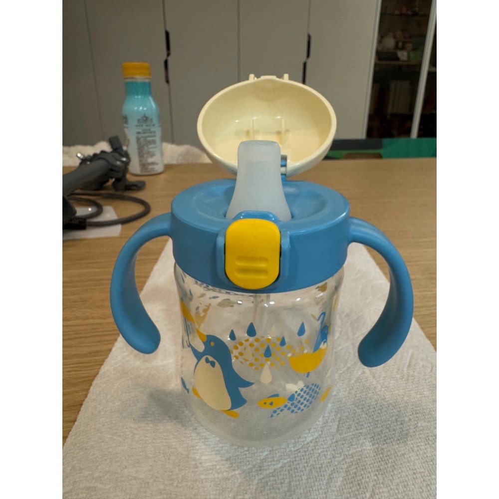 Combi第二階段水壺+  Richell利其爾 萌答答TLI二代水杯系列 鴨嘴+360度水杯-細節圖2