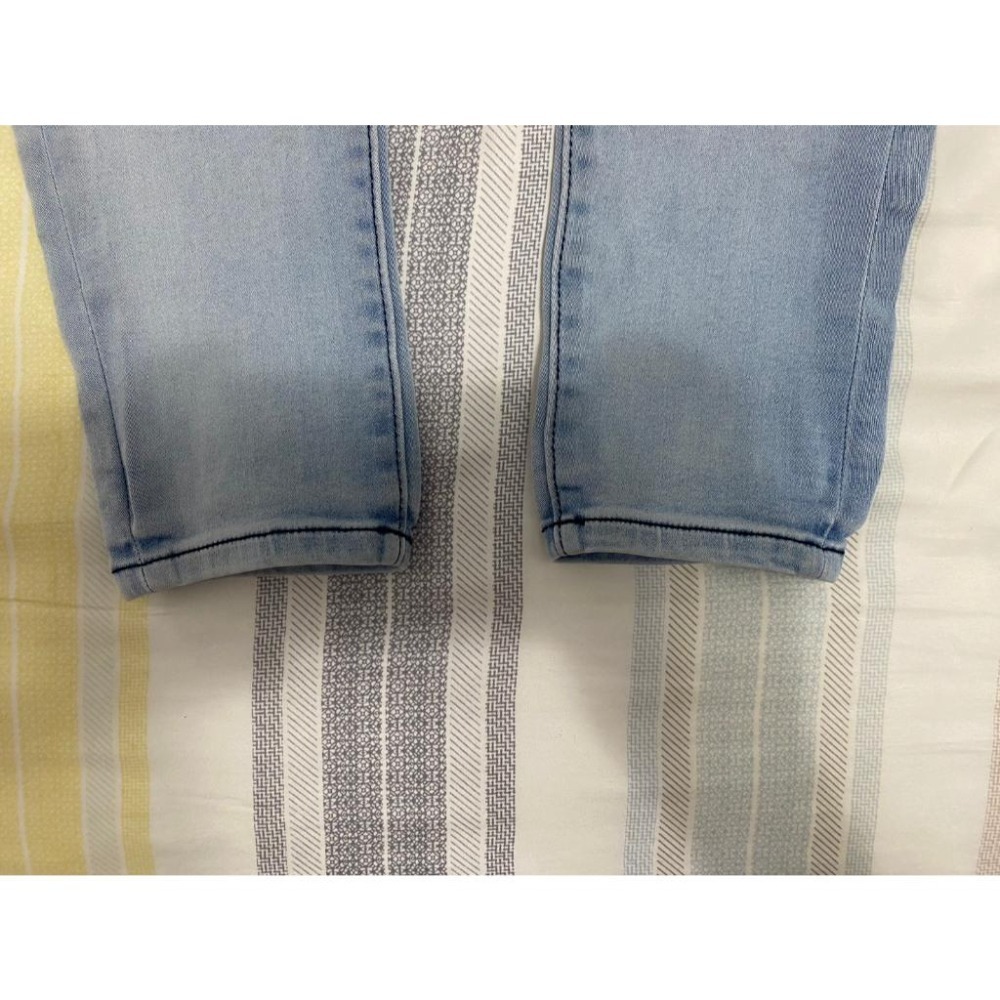 【NG】二手 女 GU 牛仔長褲 藍色 64號【屁股口袋退色】合身 窄管 牛仔褲 淺藍色 淺牛 上課 上班 旅遊 古著-細節圖7