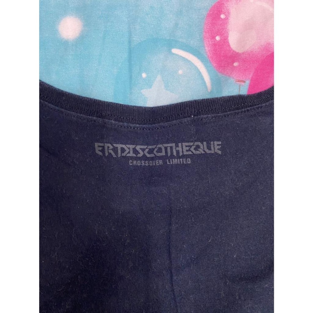 二手 女 OVERKILL 短袖T恤 黑色 1號 灰色標誌 圖案 英文 骷髏頭 潮流 短T 上衣 圖T 休閒 旅遊 古著-細節圖5