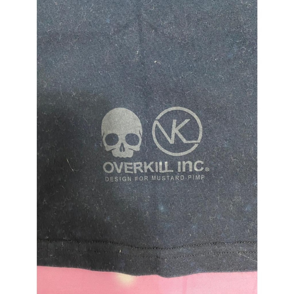 二手 女 OVERKILL 短袖T恤 黑色 1號 灰色標誌 圖案 英文 骷髏頭 潮流 短T 上衣 圖T 休閒 旅遊 古著-細節圖6
