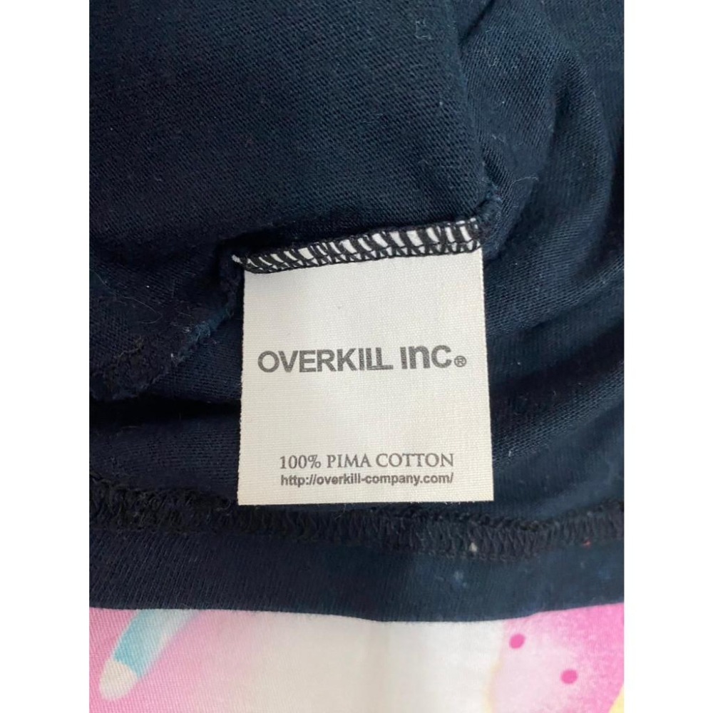 二手 女 OVERKILL 短袖T恤 黑色 1號 灰色標誌 圖案 英文 骷髏頭 潮流 短T 上衣 圖T 休閒 旅遊 古著-細節圖8