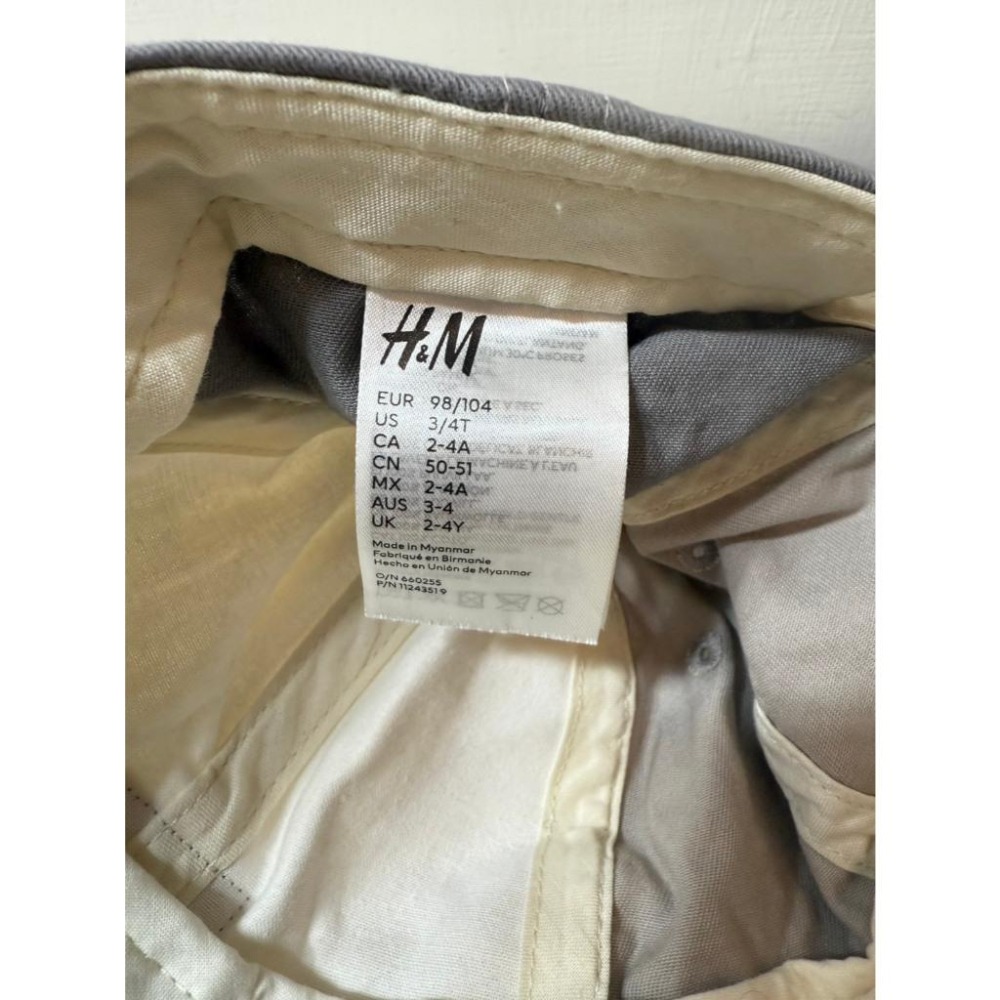 二手童裝 H&M 鬆緊帶 幼童鴨舌帽 寶寶 兒童 鴨舌帽 字母帽 嬰兒帽 幼兒帽 字母撞色帽 小童 中童 女童 男童-細節圖4