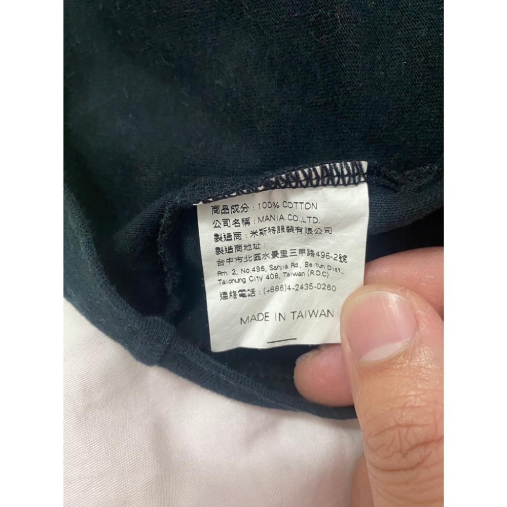 二手 女 MANIA 短袖T恤 黑色 S號 潮流 休閒 穿搭 舒適 台灣 品牌 蝦皮 古著-細節圖7