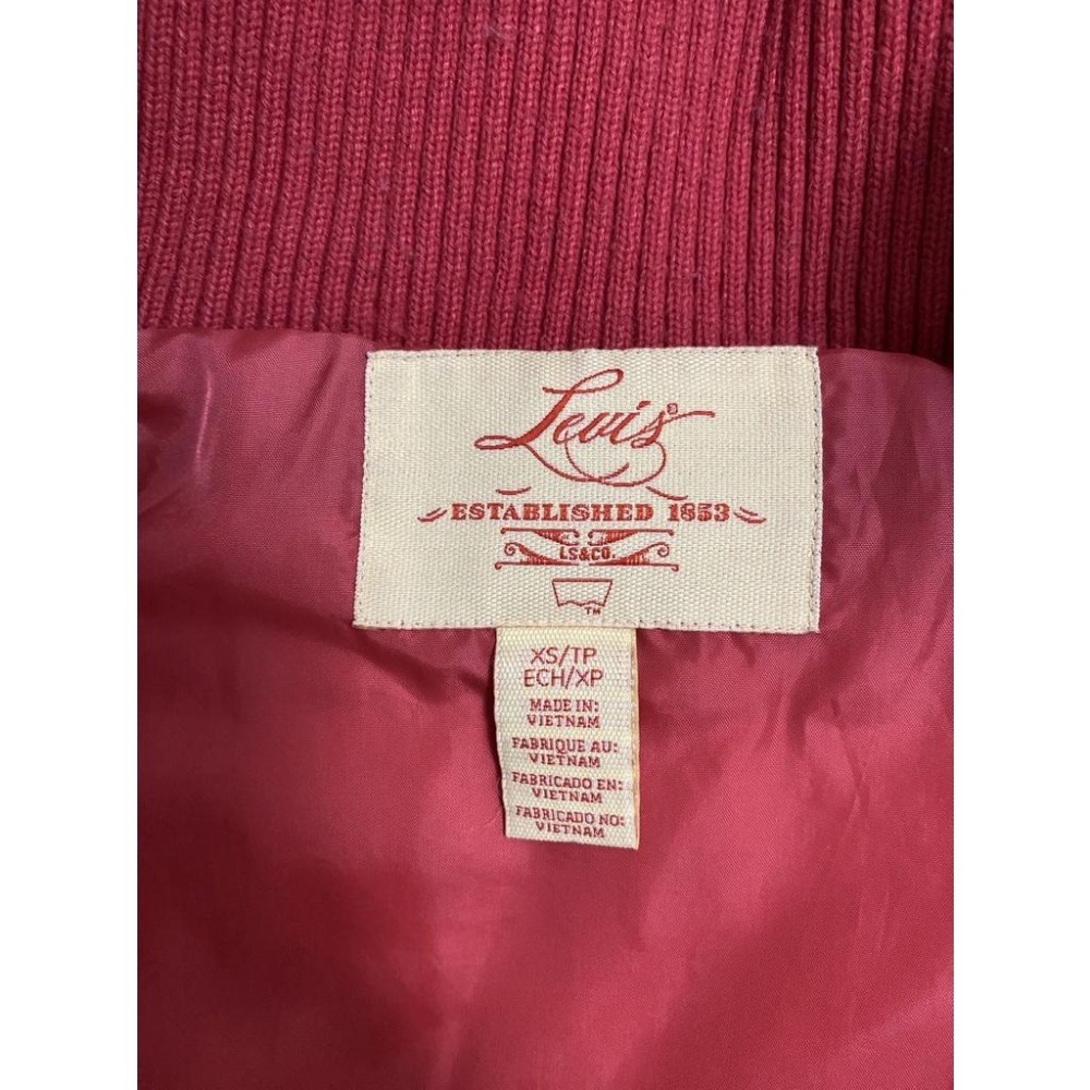 二手 女 LEVI＇S 防風保暖外套 紅色 XS號 可拆式 帽子 縮口 袖子 美國 品牌 台灣 門市LEVIS 古著-細節圖8
