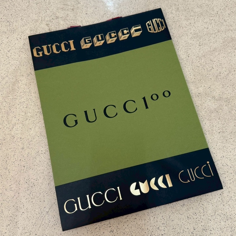 【GUCCI 古馳 專櫃紙袋】精品紙袋 100週年紙袋 限量紙袋 紙袋 信封 紙卡-規格圖1
