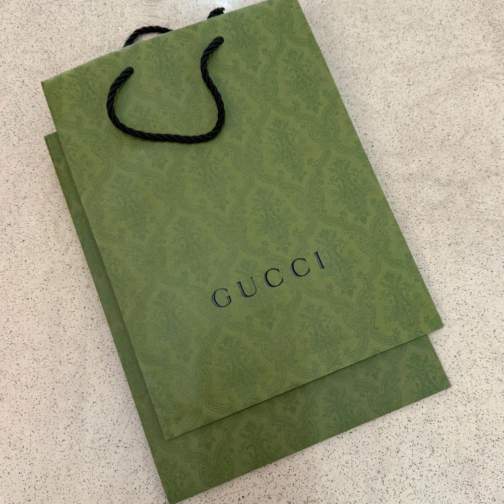 【GUCCI 古馳 專櫃紙袋】精品紙袋 100週年紙袋 限量紙袋 紙袋 信封 紙卡-規格圖1