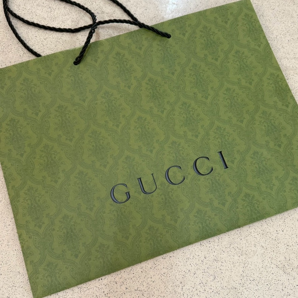 【GUCCI 古馳 專櫃紙袋】精品紙袋 100週年紙袋 限量紙袋 紙袋 信封 紙卡-規格圖1