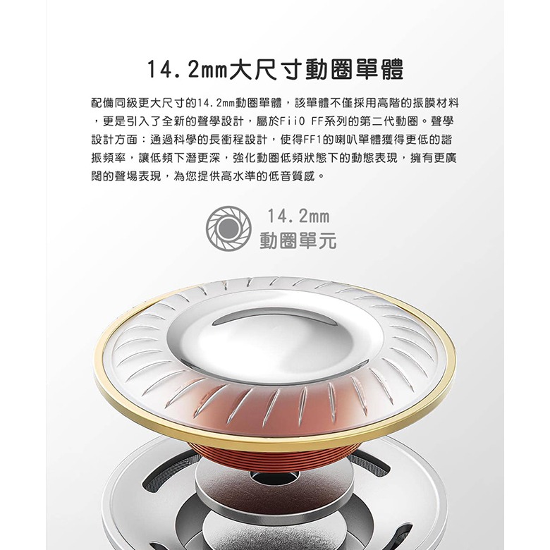 【文樂影音】FiiO FF1 可換線鍍鈹振膜平頭塞耳機14.2mmPU/0.78mm雙針可換線設計/麥克風線控 公司貨-細節圖4