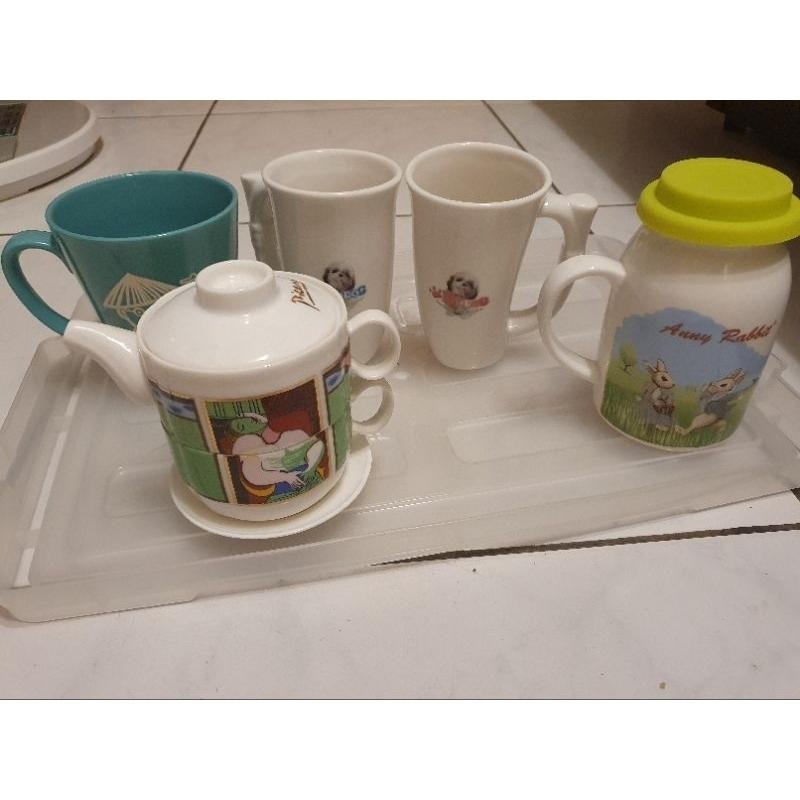 各種杯子 阿朗基玩一夏 全家變色玻璃杯 水杯 牛奶杯 果汁杯 杯子 茶杯 凱蒂貓 茶具 茶壺杯盤組-細節圖5