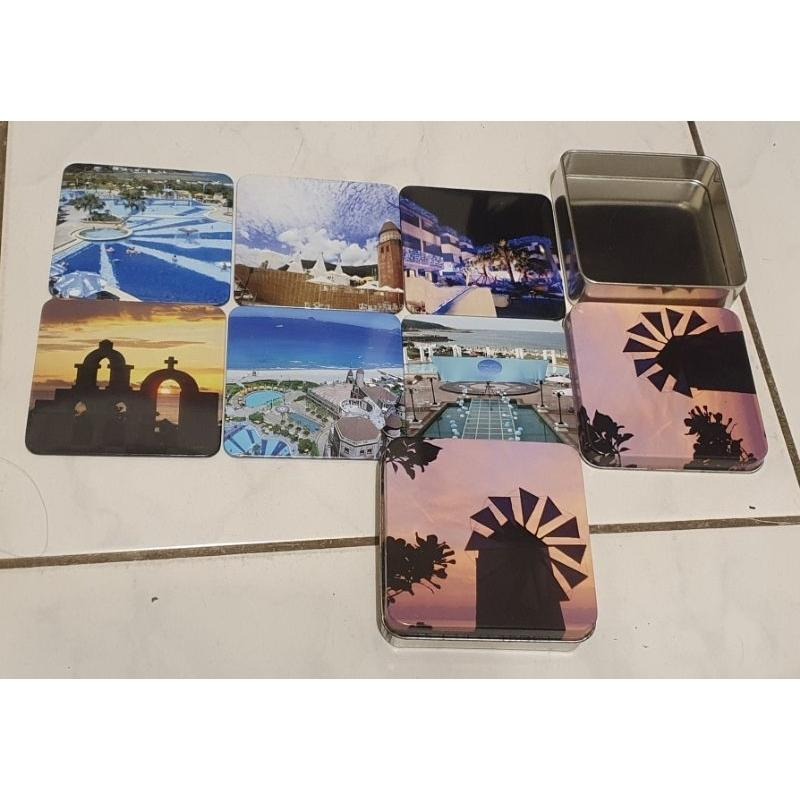 杯墊組 內含6個防滑杯墊 瓶子杯墊組6入 全新未使用 杯墊-細節圖2