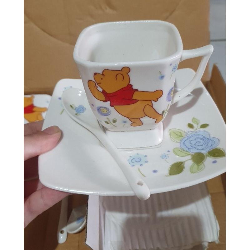 迪士尼小熊維尼咖啡杯盤組 下午茶杯具組含5杯5盤5匙 杯子 茶杯 咖啡杯-細節圖5