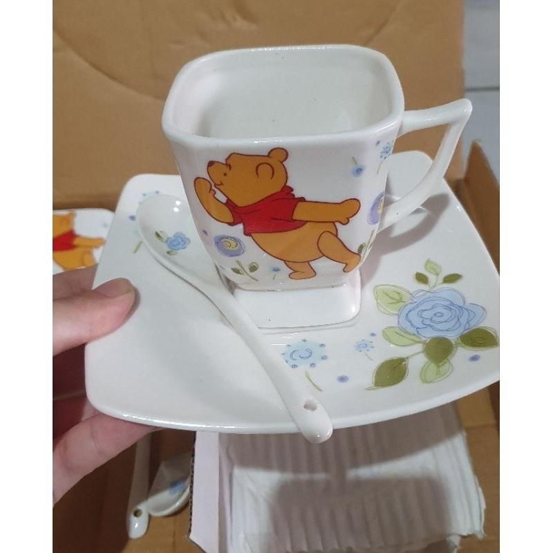 迪士尼小熊維尼咖啡杯盤組 下午茶杯具組含5杯5盤5匙 杯子 茶杯 咖啡杯-細節圖5