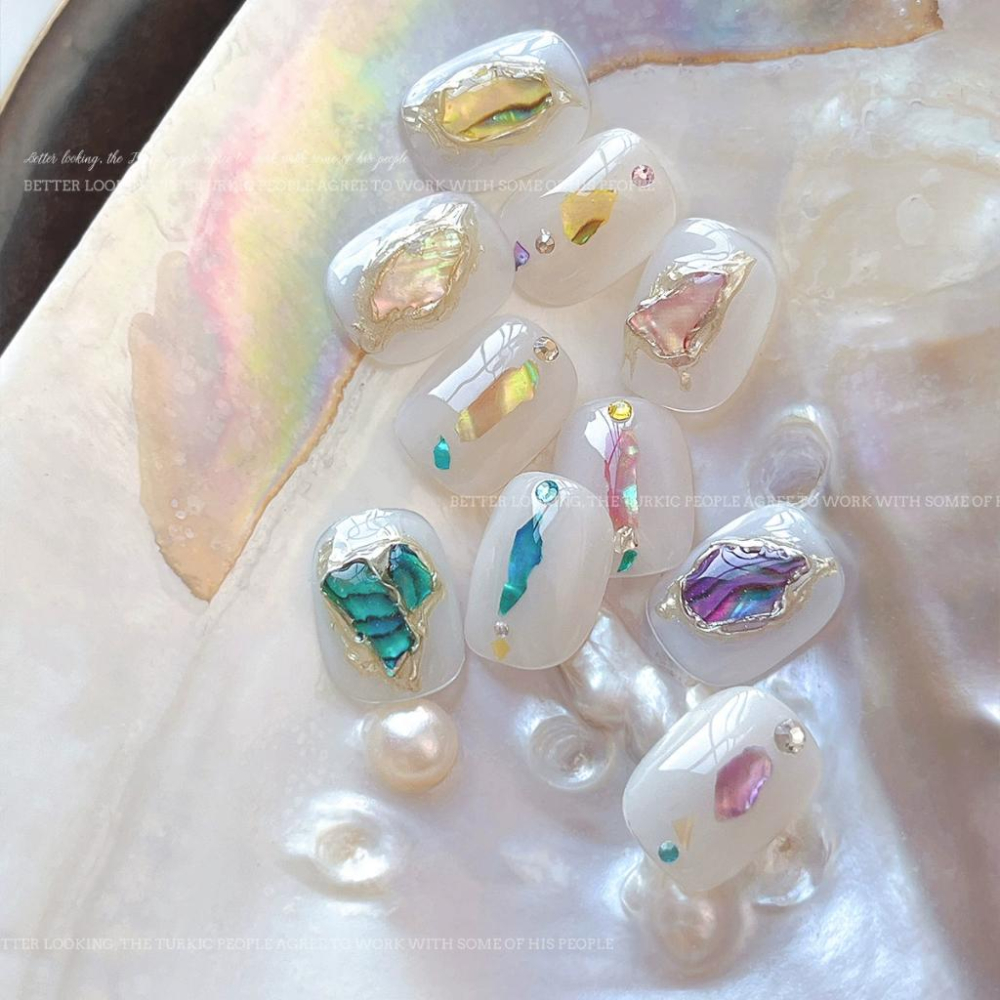 ⭐彰化現貨⭐有發票⭐幻彩貝殼 美甲素材 美甲貝殼 超薄可折貝殼片-細節圖3