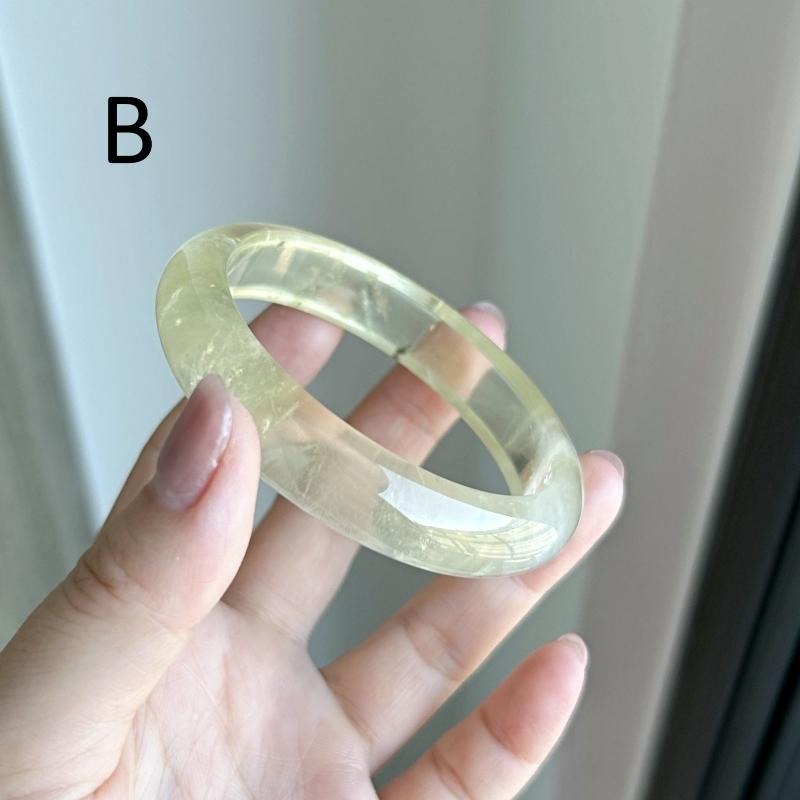 天然水晶礦石AA785黃水晶正圈手鐲平安鐲(55圈口)財運必備-細節圖7