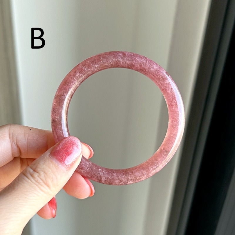 天然水晶礦石AA828草莓晶紅草莓深紅星光感手鐲(51~52圈口)-細節圖8