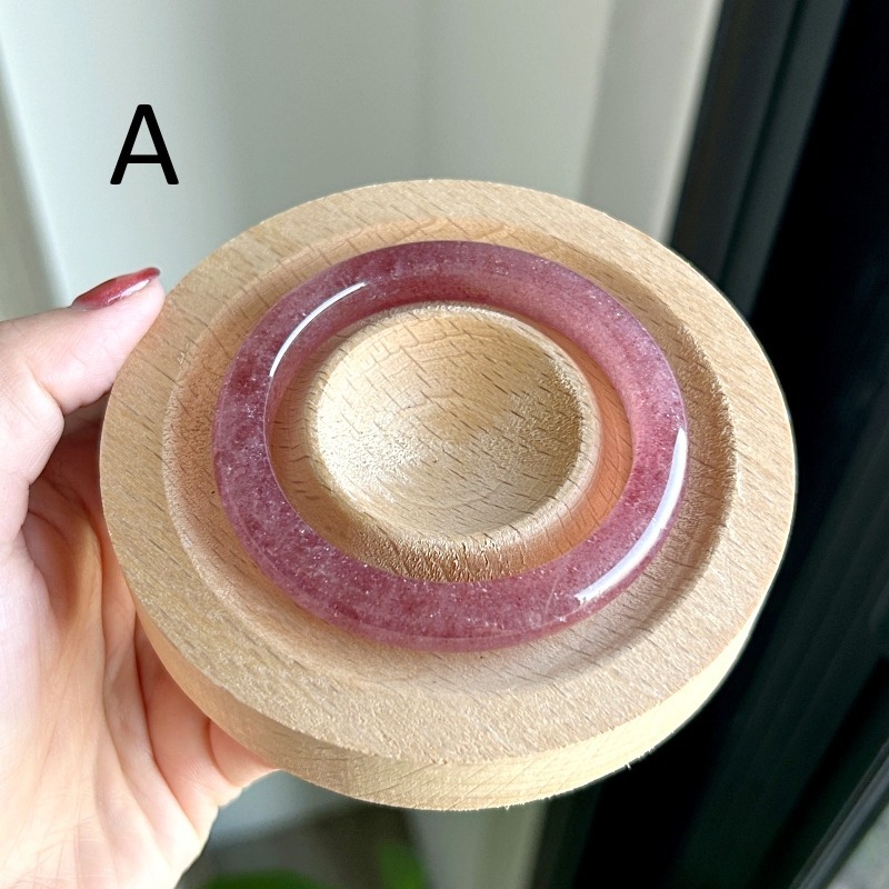 天然水晶礦石AA828草莓晶紅草莓深紅星光感手鐲(51~52圈口)-規格圖11