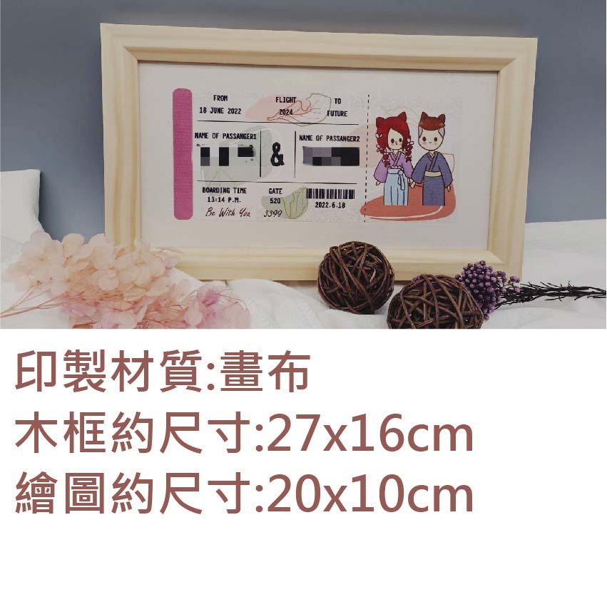 [歐陽愛亂畫]客製化機票登機證-細節圖2