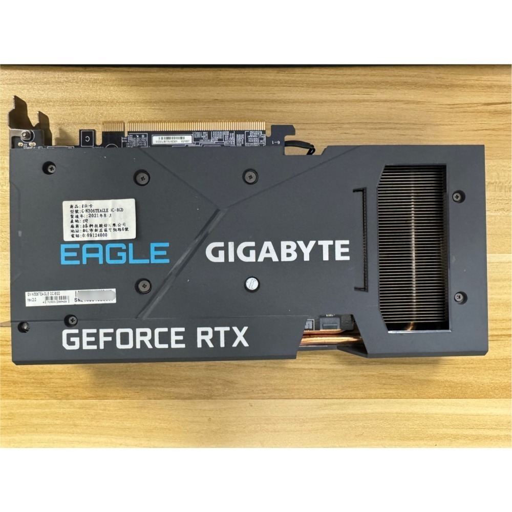 技嘉 顯示卡 RTX 3060 Ti EAGLE 8G 二手 VGA-細節圖4