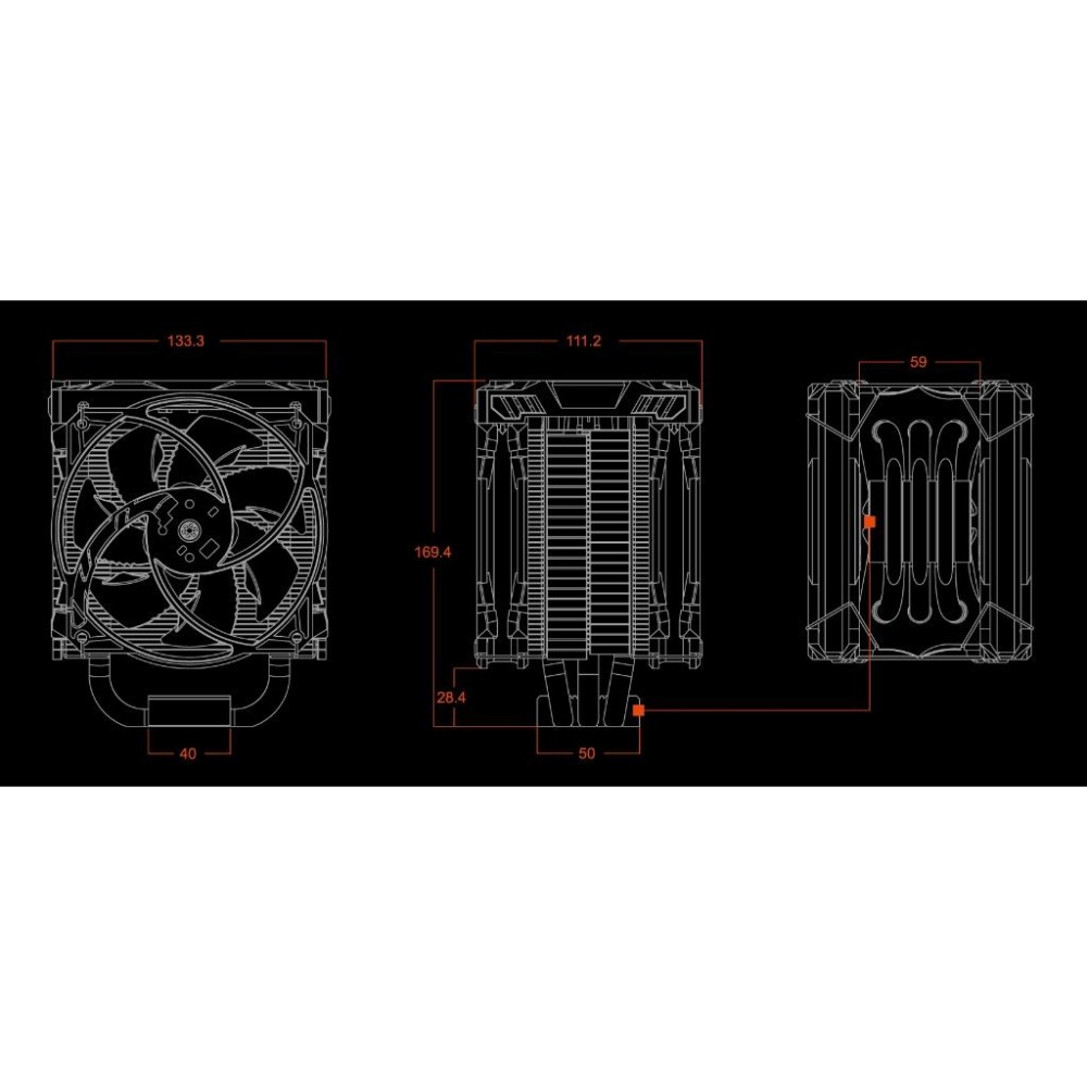 CPU 風扇 技嘉 XTC 700 XTREME GAMING 全新 散熱器 AIR COOLER 塔扇-細節圖4
