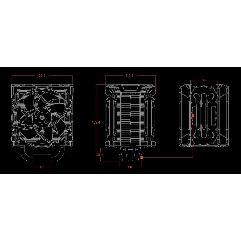 CPU 風扇 技嘉 XTC 700 XTREME GAMING 全新 散熱器 AIR COOLER 塔扇-細節圖4