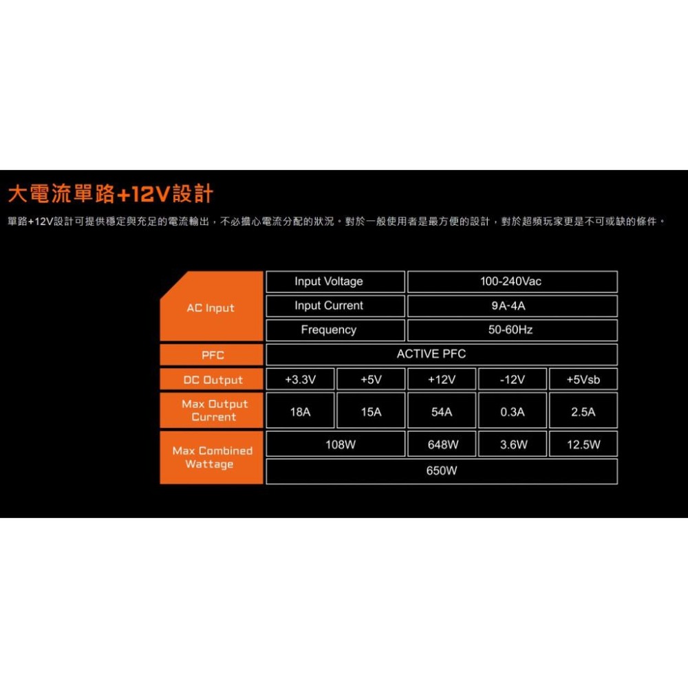 技嘉 GP-P650B 650W 銅牌 原廠保固 電源供應器 POWER 全新 二手-細節圖6