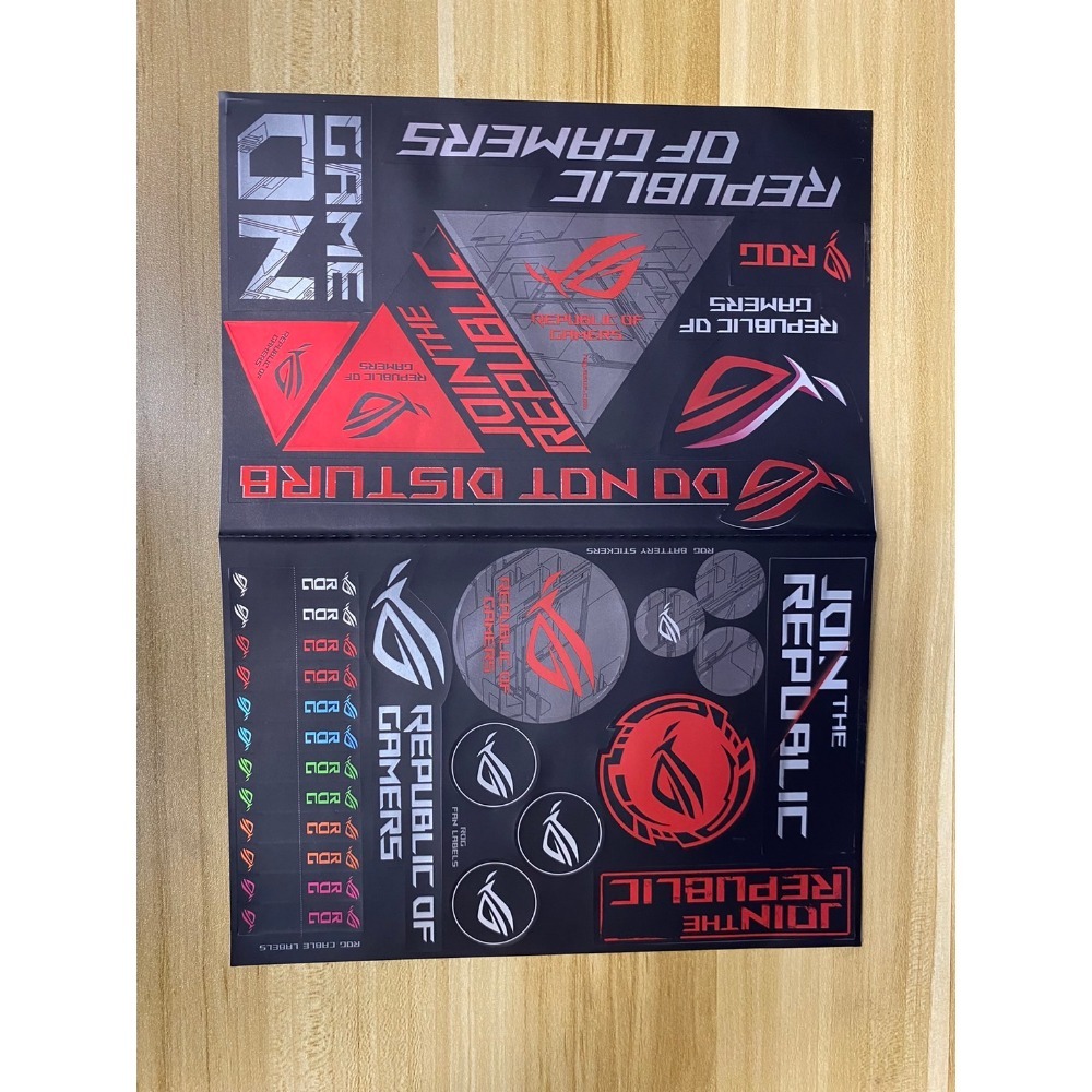現貨 全新 ASUS 華碩 ROG 消光黑底 信仰 電競 貼紙 標籤貼-規格圖3