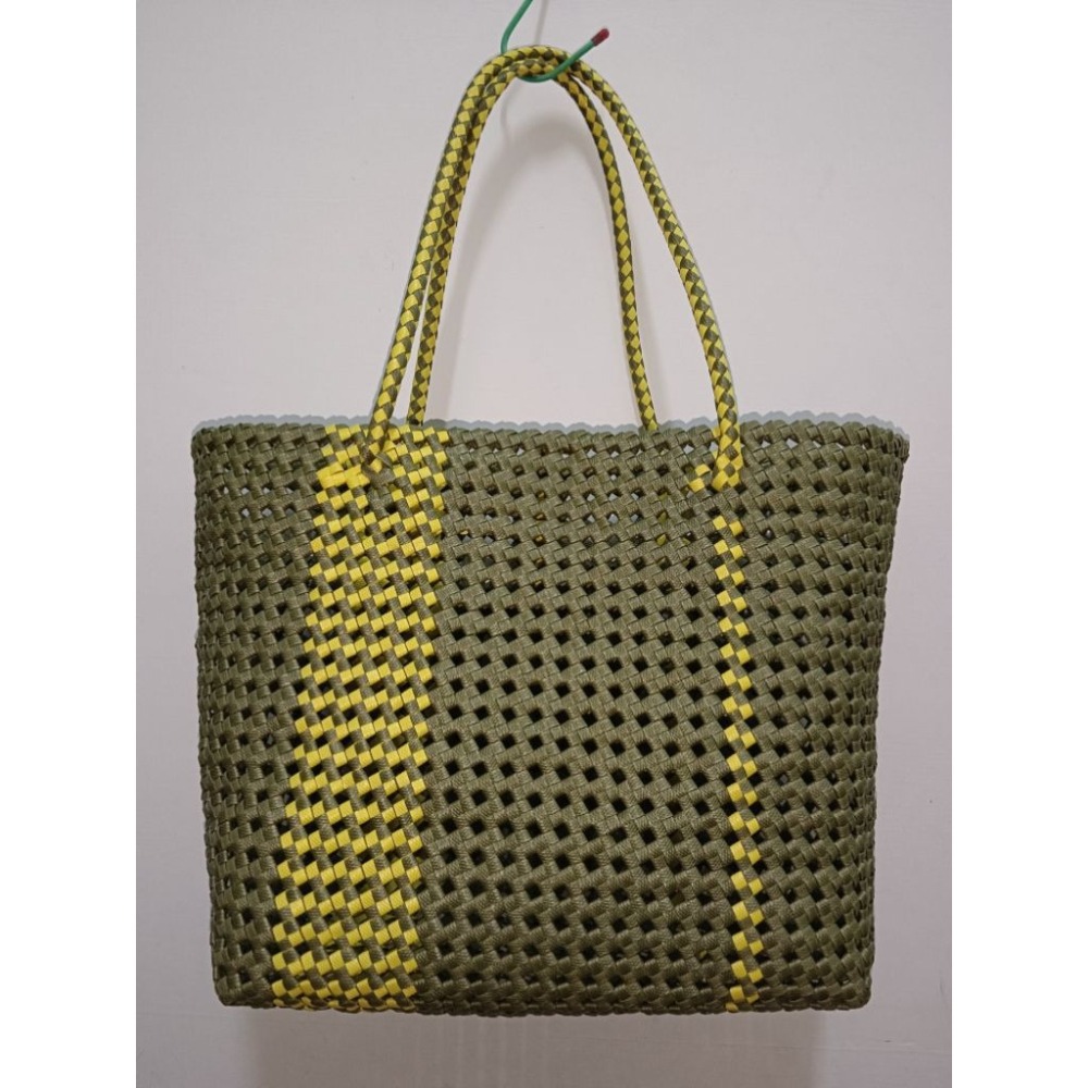 手工編織繩雙色手提/肩背包-細節圖2