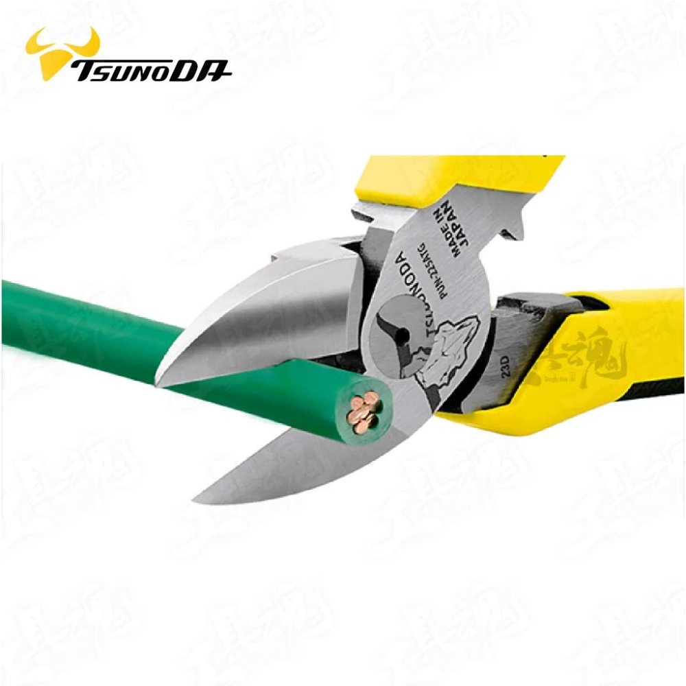 PUN-225ATG 日本製 TTC 薄刀斜口鉗 附壓著 角田 225mm 電工 薄刃 斜口鉗-細節圖6