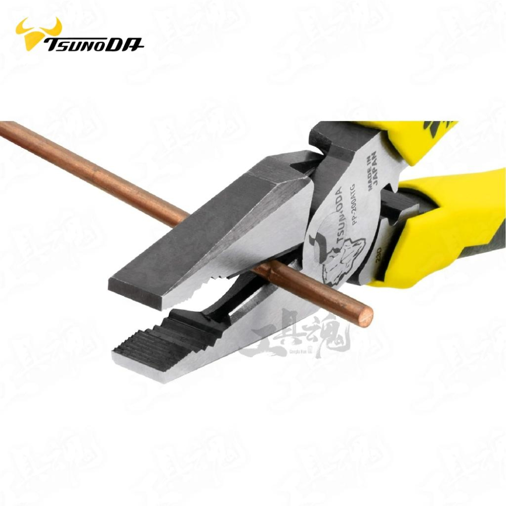 日本製 TTC 強力鋼絲鉗 附壓著 角田 200mm 225mm 鋼絲鉗 PP-200ATG PP-225ATG 老虎鉗-細節圖3