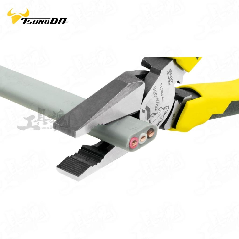 日本製 TTC 強力鋼絲鉗 附壓著 角田 200mm 225mm 鋼絲鉗 PP-200ATG PP-225ATG 老虎鉗-細節圖4