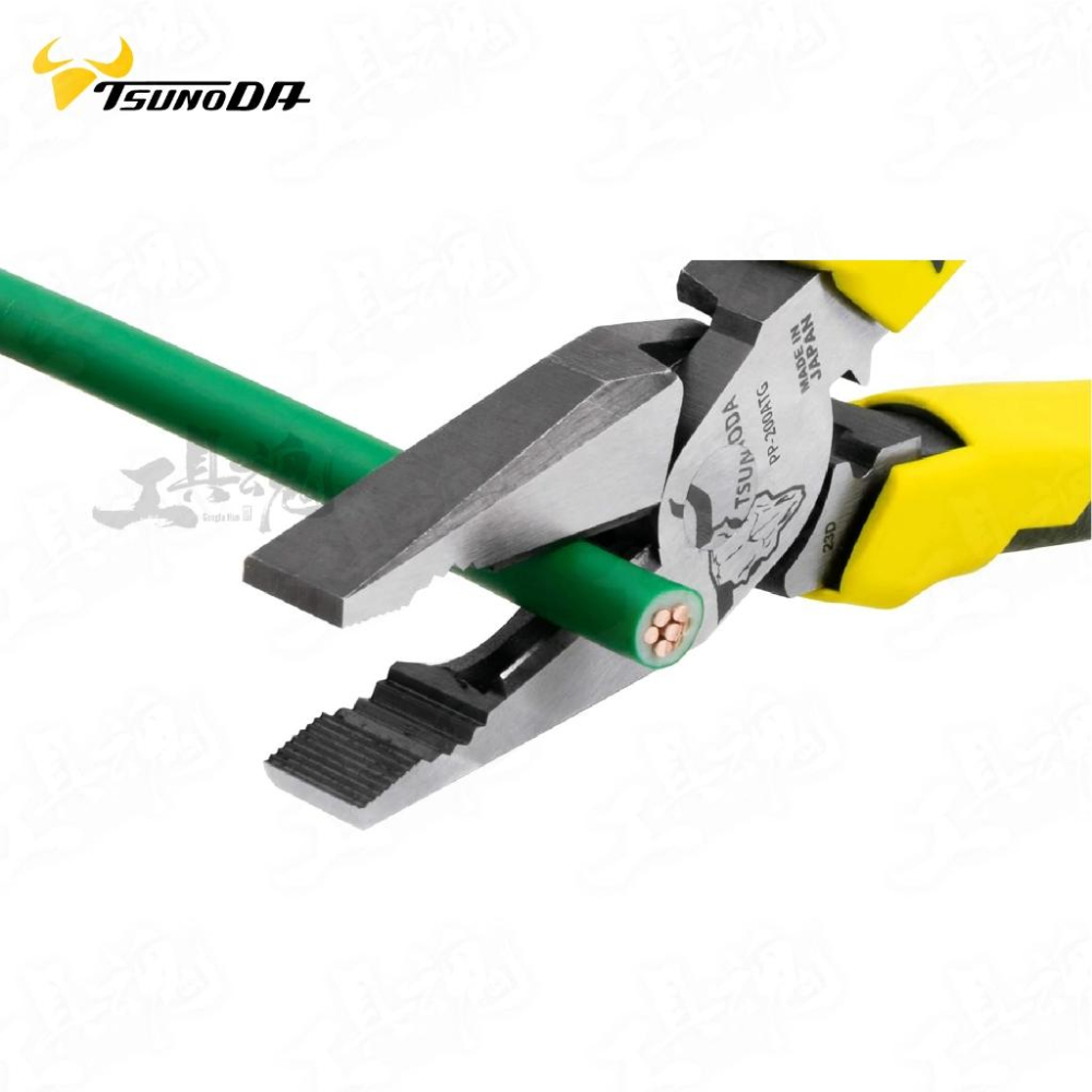 日本製 TTC 強力鋼絲鉗 附壓著 角田 200mm 225mm 鋼絲鉗 PP-200ATG PP-225ATG 老虎鉗-細節圖5