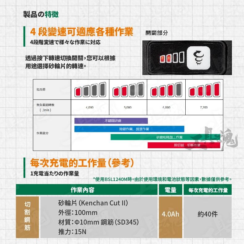 【工具魂】HIKOKI G1210DA 12V 無刷砂輪機 100mm 細軸 砂磨機 角磨機 磨切機 砂輪機 公司貨-細節圖4