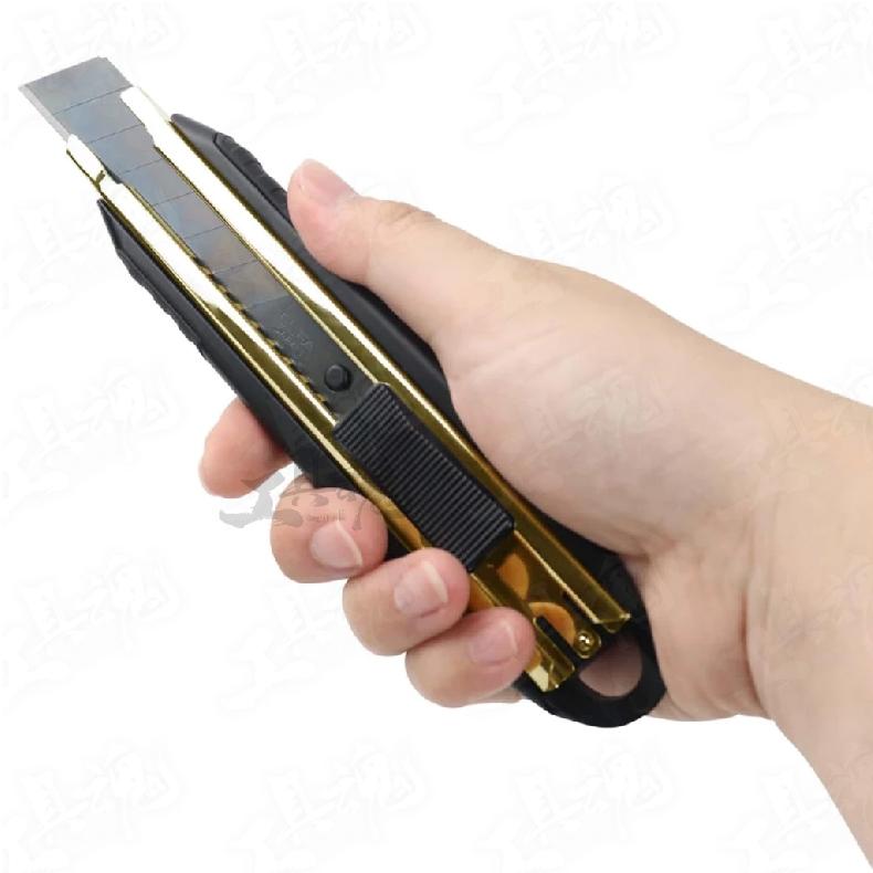 富士箭 FK02A-BG 大型美工刀 黑金系列 OLFA 美工刀 金屬切割刀 美工刀 重工美工刀 FUJIYA-細節圖4