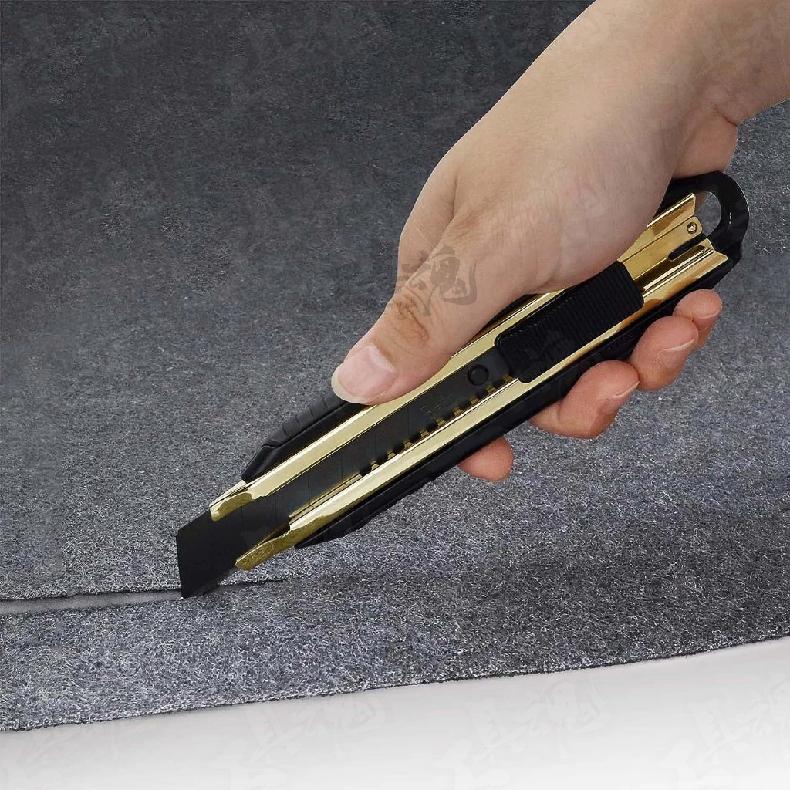 富士箭 FK02A-BG 大型美工刀 黑金系列 OLFA 美工刀 金屬切割刀 美工刀 重工美工刀 FUJIYA-細節圖5