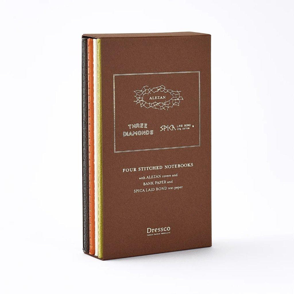 【Dressco】縫線筆記本書盒組｜4冊入｜日本 竹尾文具品牌-細節圖3