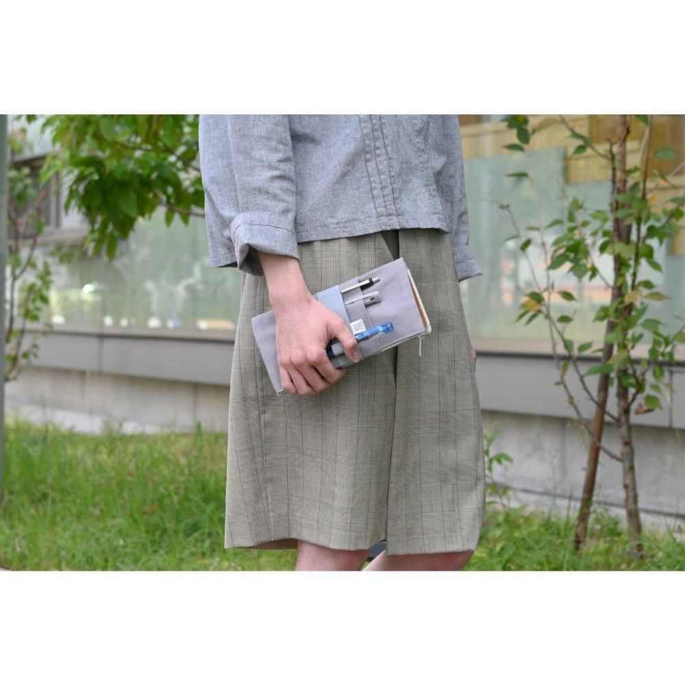 【山本紙業 Yamamoto Paper 】RO-BIKI NOTE 筆記本專用帆布封套 冷灰色-細節圖3