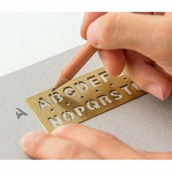 【TRC】黃銅系列 字母描字規 書籤｜Traveler＇s Company-細節圖4