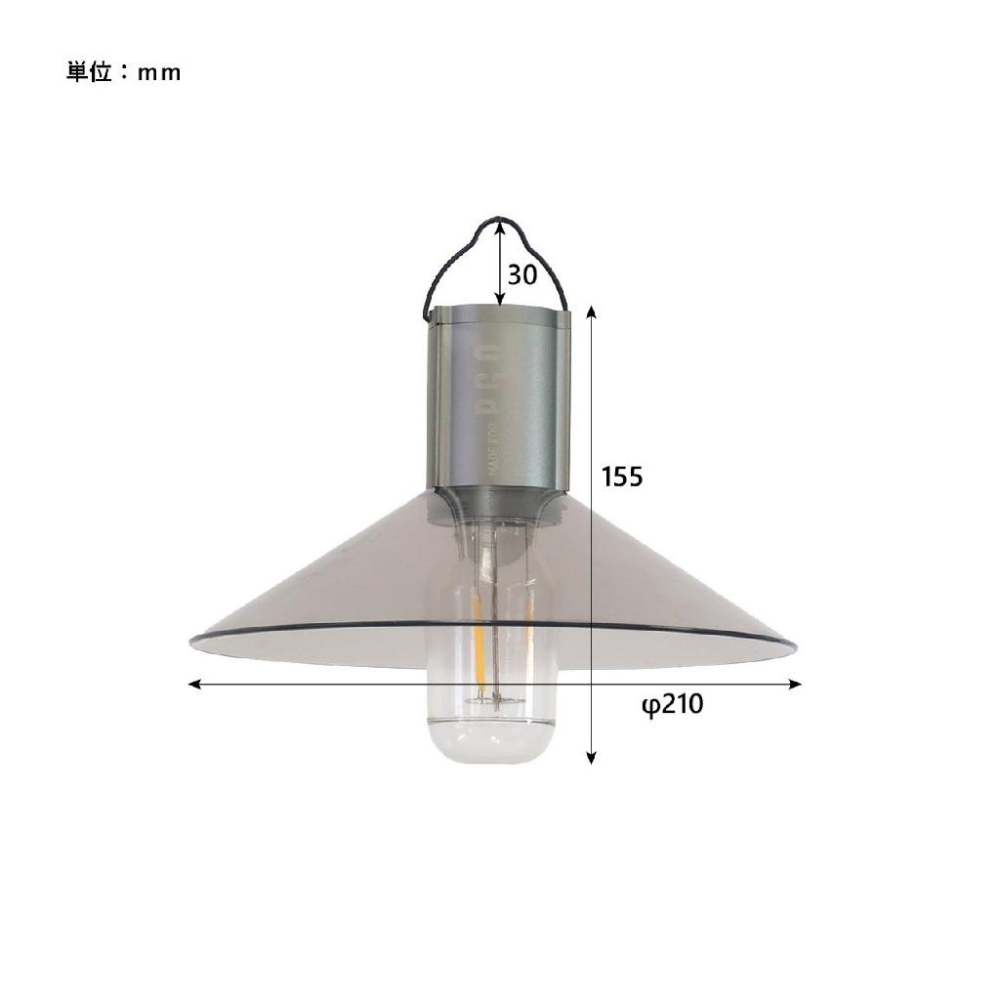 【POST GENERAL】TYPE4 吊掛燈 USB充電 可替換雙燈罩 磁吸式LED燈 露營燈（附遙控器）-細節圖5
