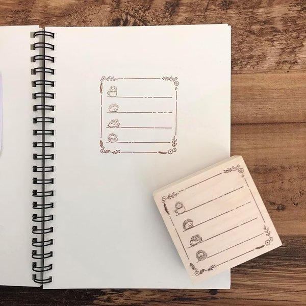 【SANBY】Irodori 系列印章｜刺蝟散步印章-細節圖2