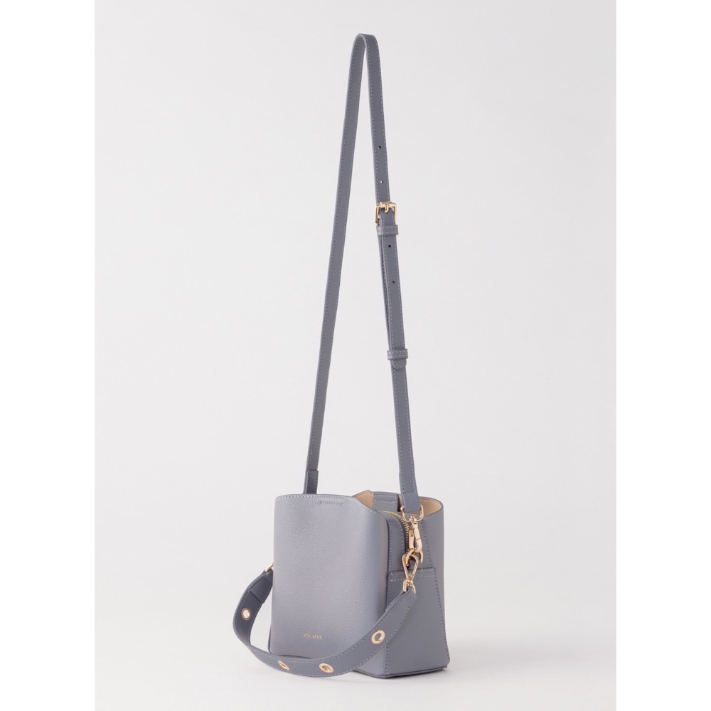 二手 PIXY叛逆浪漫手提包側背包 灰霧藍-細節圖6