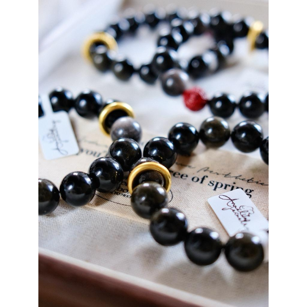 安太歲紅運守護銀曜石開光朱砂硃砂雕刻丨灌注避邪保護能量丨彌雅原創設計-細節圖6