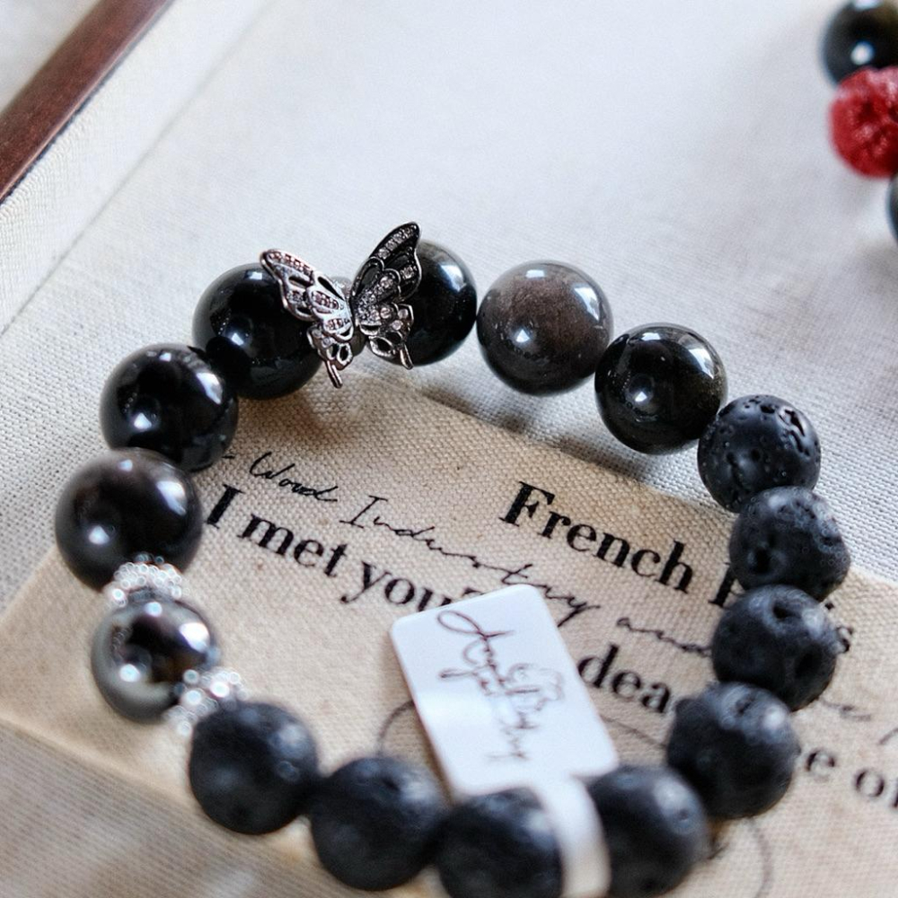 血雨探花丨赤鐵礦火山擴香石蝴蝶丨灌注避邪保護能量丨彌雅原創設計-細節圖4