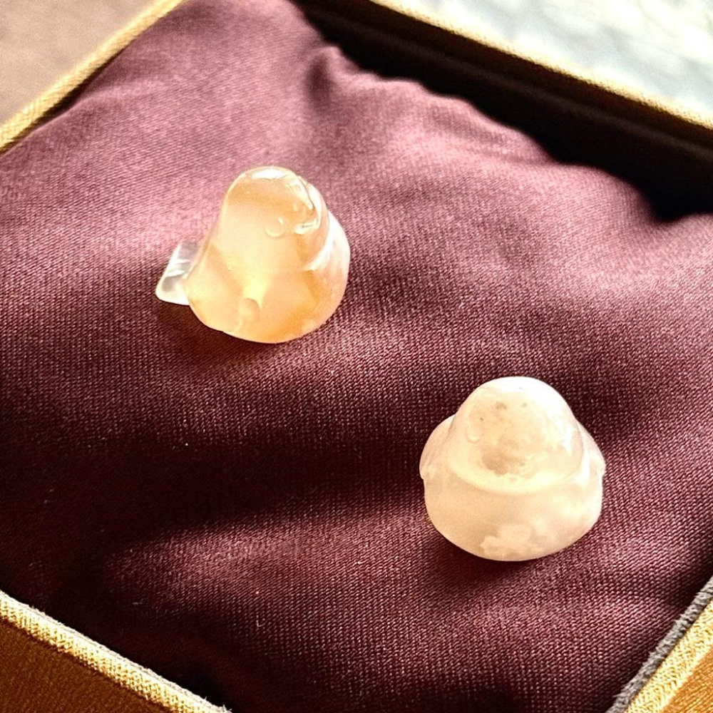 滿樹爛漫丨櫻花瑪瑙雕刻件平安扣旗袍扳指丨水晶靈氣噴霧能量丨彌雅原創設計-細節圖4