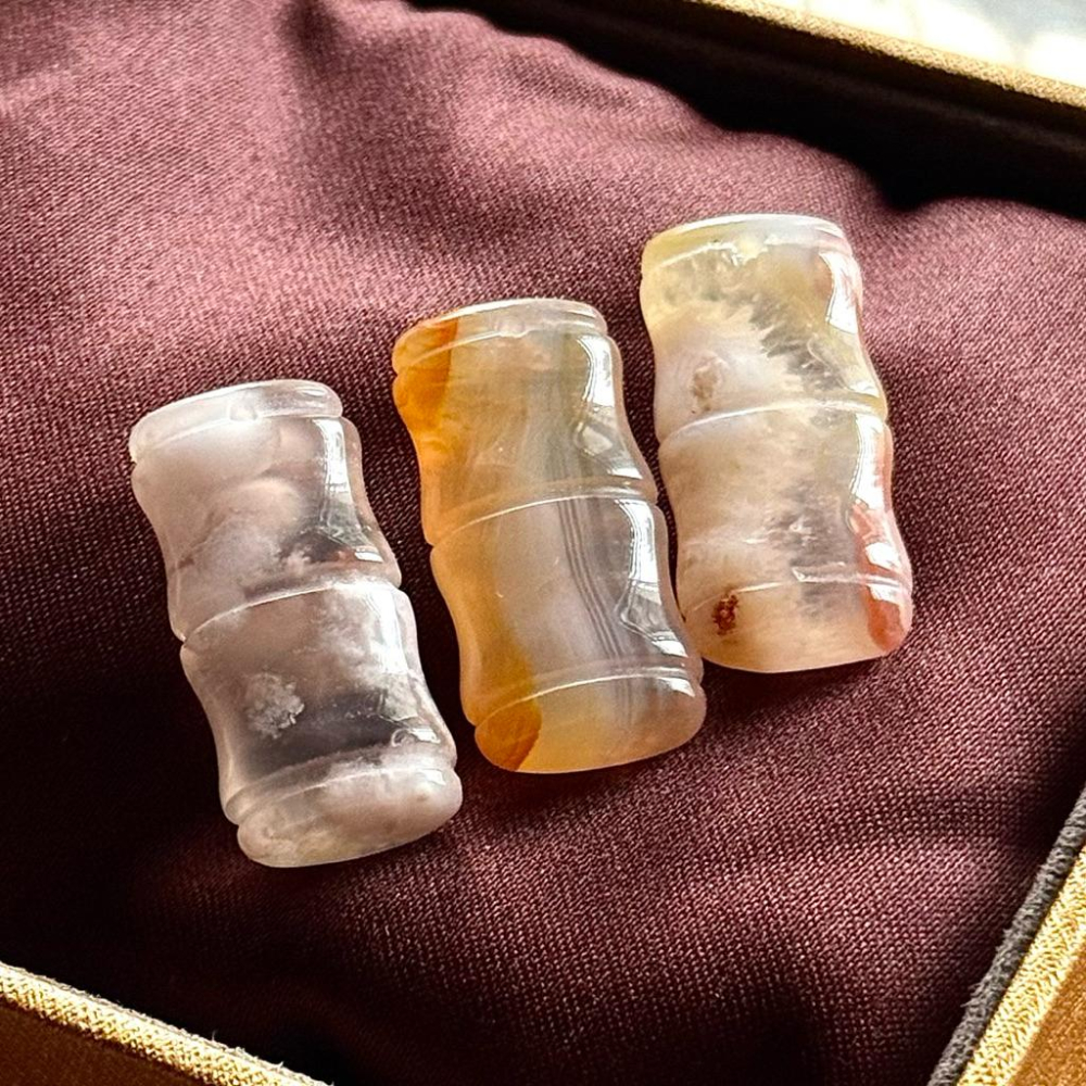 滿樹爛漫丨櫻花瑪瑙雕刻件平安扣旗袍扳指丨水晶靈氣噴霧能量丨彌雅原創設計-細節圖9