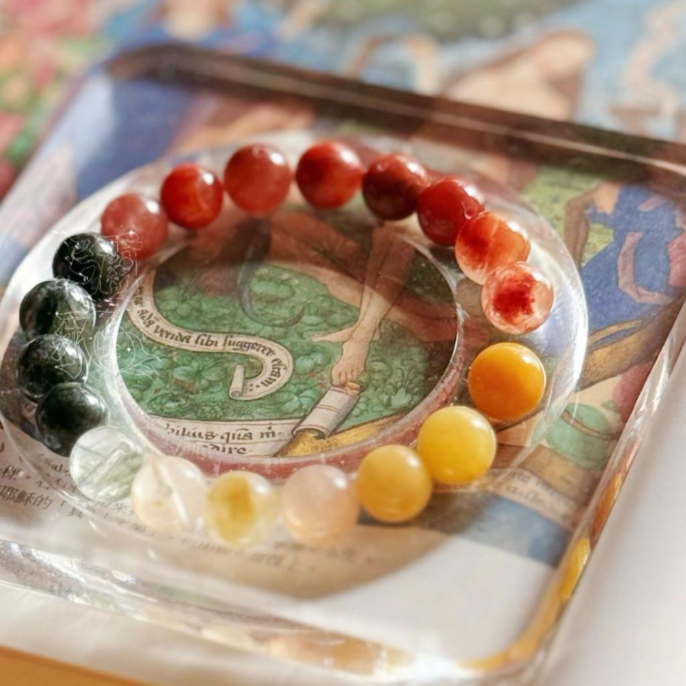 共生幽靈紅膠花紅兔毛水晶丨愛與美維納斯靈氣丨彌雅原創設計-細節圖4