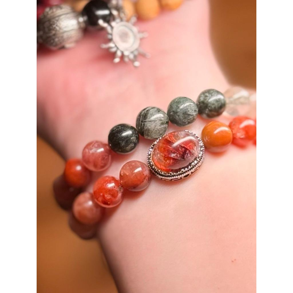 共生幽靈紅膠花紅兔毛水晶丨愛與美維納斯靈氣丨彌雅原創設計-細節圖7