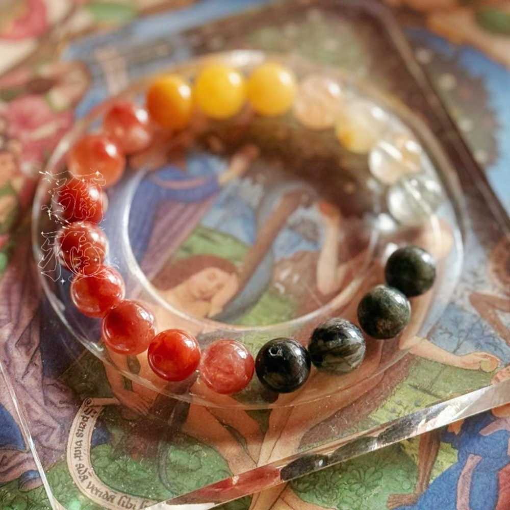 共生幽靈紅膠花紅兔毛水晶丨愛與美維納斯靈氣丨彌雅原創設計-細節圖8