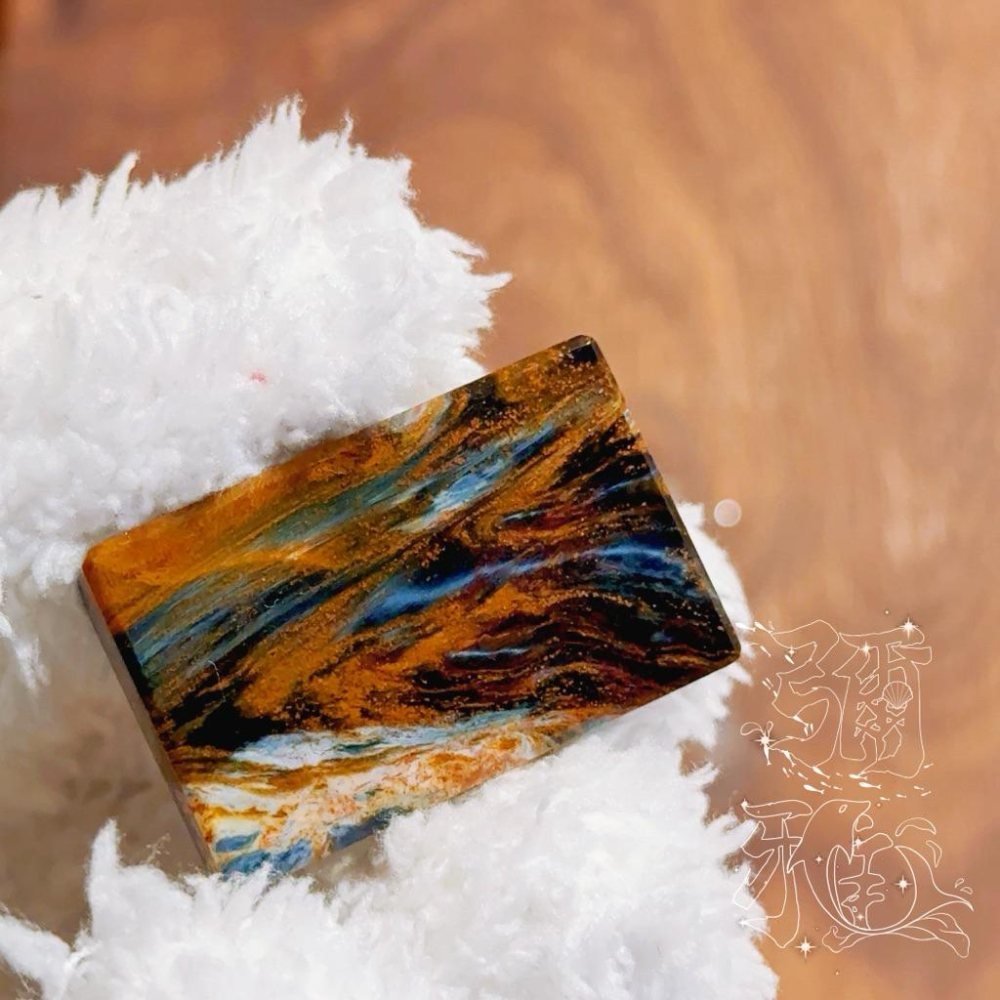 暴風雨王者丨收藏級納米比亞藍彩星球彼得石丨彌雅原創設計-細節圖3