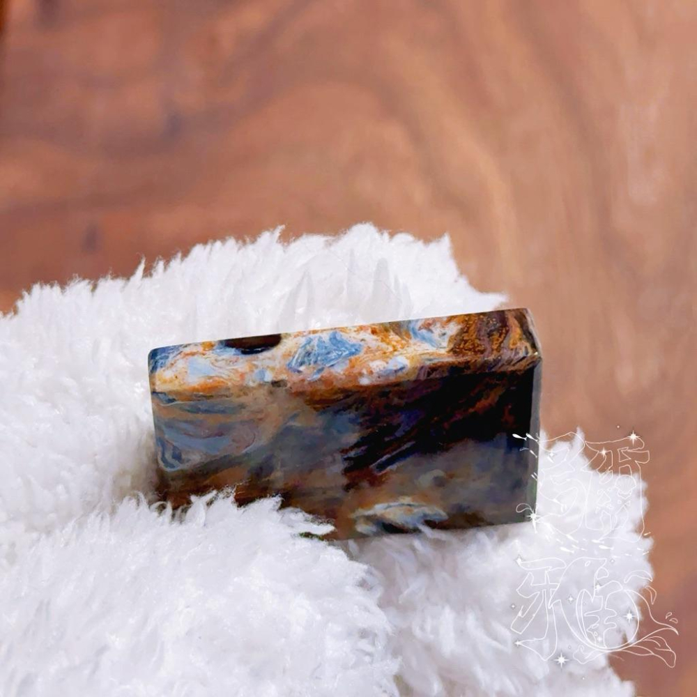 暴風雨王者丨收藏級納米比亞藍彩星球彼得石丨彌雅原創設計-細節圖4