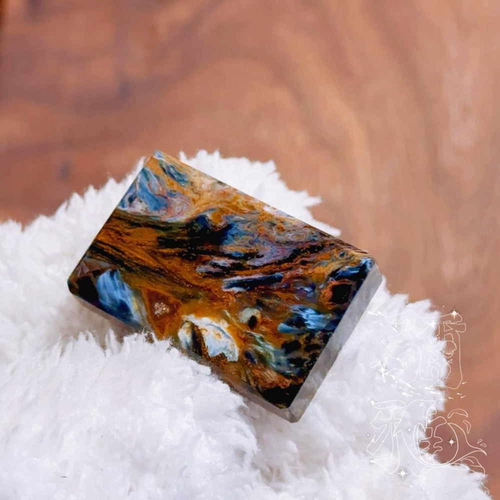 暴風雨王者丨收藏級納米比亞藍彩星球彼得石丨彌雅原創設計-細節圖5